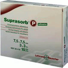 Lohmann & Rauscher Suprasorb P 7,5 x 7,5 cm PU-Schaumverband Klebend Steril (10 Stk.)