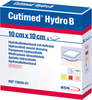 BSN Medical Cutimed Hydro B Hydrok.Ver.7,5 x 7,5cm M.Haftr. (5 Stk.)
