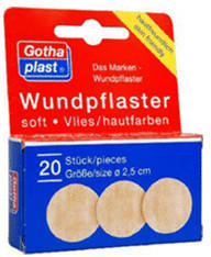 Gothaplast Wundpflaster Soft Vlies 2,5 cm Durchmesser (20 Stk.)