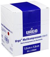 PZN-DE 07237857, URGO 602705, Urgo Mullkompressen, steril, 25x2 St&uuml;ck - 7,5x7,5cm