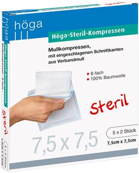 Höga Steril Kompressen 7,5 x 7,5 cm 8-fach (5 x 2 Stk.)