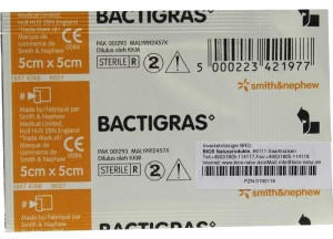 Bios Naturprodukte Bactigras Antiseptische Paraffingaze 5x5cm