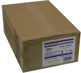 Kerma Verbandzellstoff Zuschnitte 15 x 20 cm Hochgebl. (1000 g)