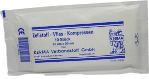 Kerma Zellstoff Vlies Kompressen 10 x 20 cm Unsteril (10 Stk.)