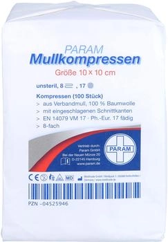 Param Mullkompressen 10 x 10 cm 8-fach Unsteril (100 Stk.)