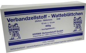 Kerma Verbandzellstoff Watteblättch. 12 x 13 cm Hochgebl. (300 g)