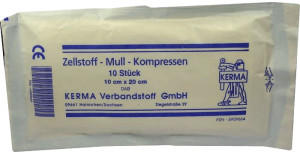 Kerma Zellstoff Mullkompressen 10 x 20 cm Unsteril (10 Stk.)