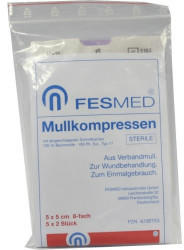 Fesmed Mullkompressen Es 5 x 5 cm 8-Fach steril (5 x 2 Stk.)