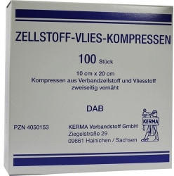 Kerma Zellstoff Vlies Kompressen 10 x 20 cm Unsteril (100 Stk.)
