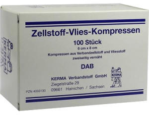 Kerma Zellstoff Vlies Kompressen 6 x 8 cm Unsteril (100 Stk.)
