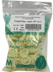 CareLine Fingerling Latex Op Gr. 3 (100 Stk.)