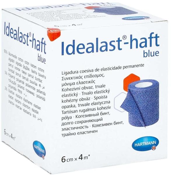 Hartmann Idealast Haft Color Binde 6 cm x 4 m blau