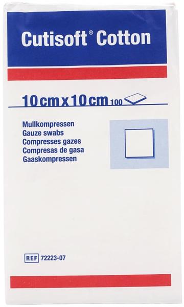 BSN Medical Cutisoft Cotton Kompressen unsteril 12-fach, 17-fädig 10 x 10 cm (100 Stk.)