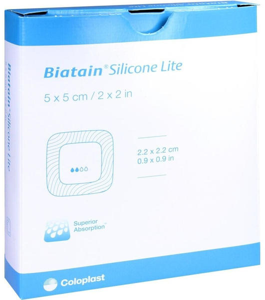 Coloplast Biatain Silicone Lite Schaumverband 5x5cm (5 Stk.)