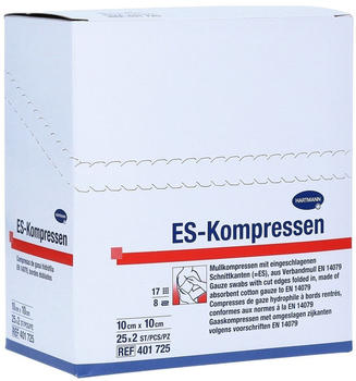 Hartmann ES Kompressen Steril 10 x 10 cm 8fach (25 x 2 Stk.)