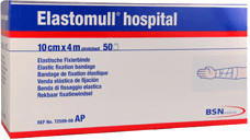 Bort ELASTOMULL hospital 4mx10cm elast.weiss Fixierb.(50 St.)