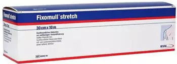 BSN Medical Fixomull Stretch mit geschnittenem Abdeckpapier 10 m x 30 cm