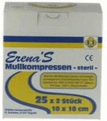 Erena Mullkompresen 10 x 10 cm 8-fach Steril (25 x 2 Stk.)