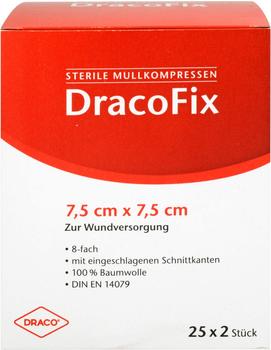 Dr. Ausbüttel Dracofix Peel Kompressen 7,5 x 7,5 cm 8-fach Steril (25 x 2 Stk.)