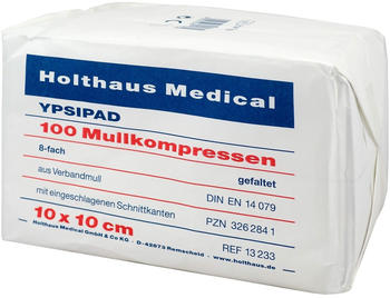 Holthaus Ypsipad Mullkompressen 10 x 10 cm 8-fach Unsteril (100 Stk.)
