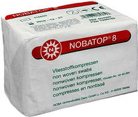 Noba Nobatop 8 Vliesstoffkompressen unsteril vierfach gelegt, 7,5 x 7,5 cm, 100