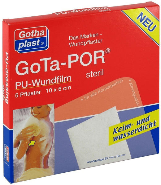 Gothaplast Gota-Por PU Wundfilm 10 x 6 cm Steril Verband (5 Stk.)