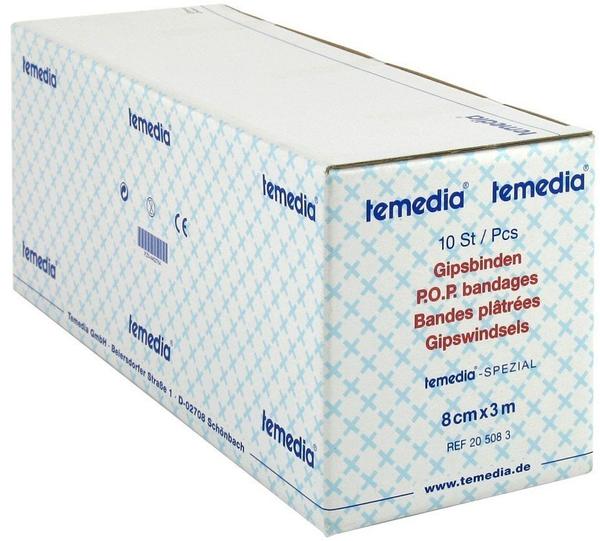 Temedia Gipsbinde Spezial 8 cm x 3 m (10 Stk.)