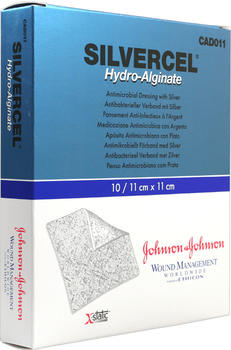 Johnson & Johnson Silvercel Hydroalginat Verband 11 x 11 cm (10 Stk.)