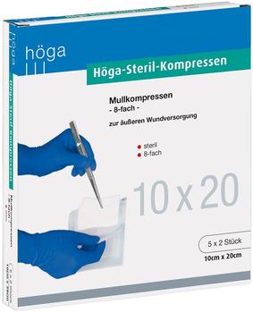 Höga Steril Kompressen 10 x 20 cm 8-fach (5 x 2 Stk.)