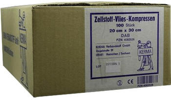 Kerma Zellstoff Vlies Kompressen 20 x 30 cm Unsteril (100 Stk.)