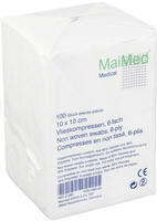 MaiMed VK Vlieskompressen 10x10cm unsteril 6fach (21280),100St