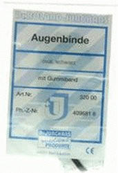 Dr. Junghans Medical Augenbinde Oval mit Gummiband Schwarz