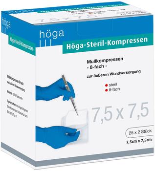 Höga Steril Kompressen 10 x 10 cm 8-fach (25 x 2 Stk.)