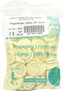 CareLine Fingerling Latex Op Gr. 4 (100 Stk.)
