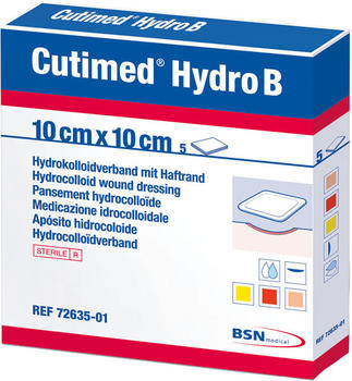BSN Medical Cutimed Hydro B Hydrok. Verband 10 x 10 cm m. Haftrand (5 Stk.)