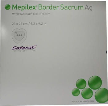 Mölnlycke Mepilex Border Sacrum Ag Verband 23 x 23 cm (5 Stk.)