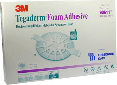 Fresenius Tegaderm Foam Adhesive Fk 10 x 11 cm Oval (10 Stk.)