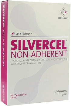 Systagenix Silvercel Non Adherent Kompressen 5 x 5 cm (10 Stk.)