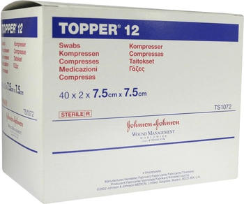 Systagenix Topper 12 Kompr. Steril 7,5 x 7,5 cm (40 x 2 Stk.)