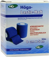 H&ouml;ga Kompressionsbinden Lastic-Haft, koh&auml;siv, Kurzzug, 5m x 8cm, blau, Grundpreis: