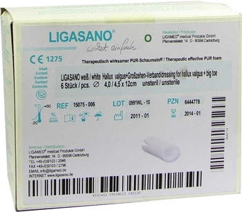 Ligamed LIGASANO Hallux Valgus Zehenverband weiß unsteril 6 Stück