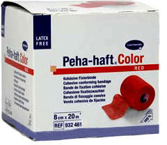 Hartmann Peha Haft Color Fixierbinde Latexfrei 8 cm x 20 m Rot