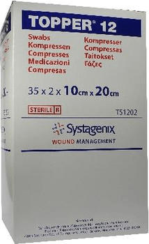Systagenix Topper 12 Mehrzweckkompressen steril 10 x 20 cm (35 x 2 Stk.)