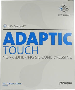 Bios Naturprodukte Adaptic Tocuh Non-Adhering Silikon Dressing Wundgaze 7,6 x 11 cm (10 Stk.)