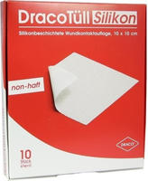 Dracot&uuml;ll Silikon, 10 x 10 cm silikonbeschichtete Wundkontaktauflage 10 St