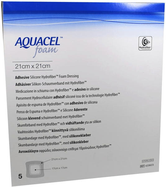 ConvaTec Aquacel Foam Adh 21 x 21 cm Verband (5 Stk.)