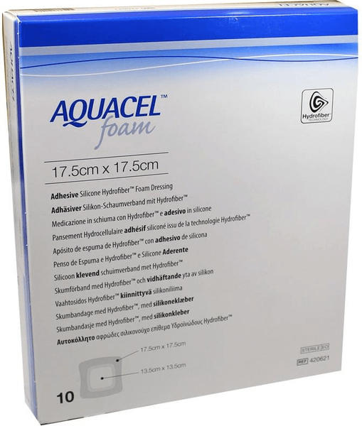 ConvaTec Aquacel Foam Adh 17,5 x 17,5 cm Verband (10 Stk.)