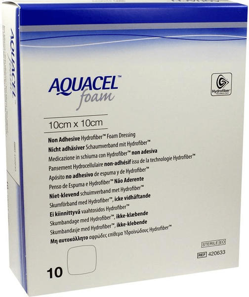 ConvaTec Aquacel Foam N/adh 10 x 10 cm Verband (10 Stk.)