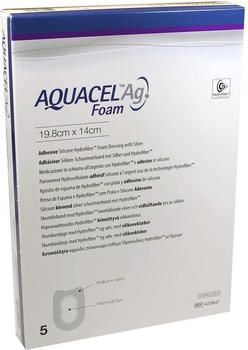 ConvaTec Aquacel Ag Foam adhäsiv Ferse 19,8 x 14 cm (5 Stk.)