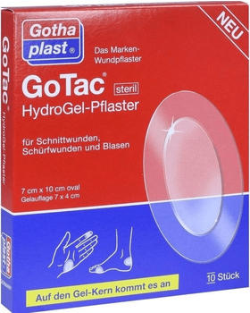 Gothaplast Gotac Hydrogel-Pflaster 7 x 10 cm steril (10 Stk.)